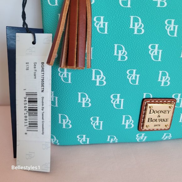 DOONEY & BOURKE Gretta Signature Logo Print Small Crossbody-Sea Foam color⭐ - Picture 15 of 16